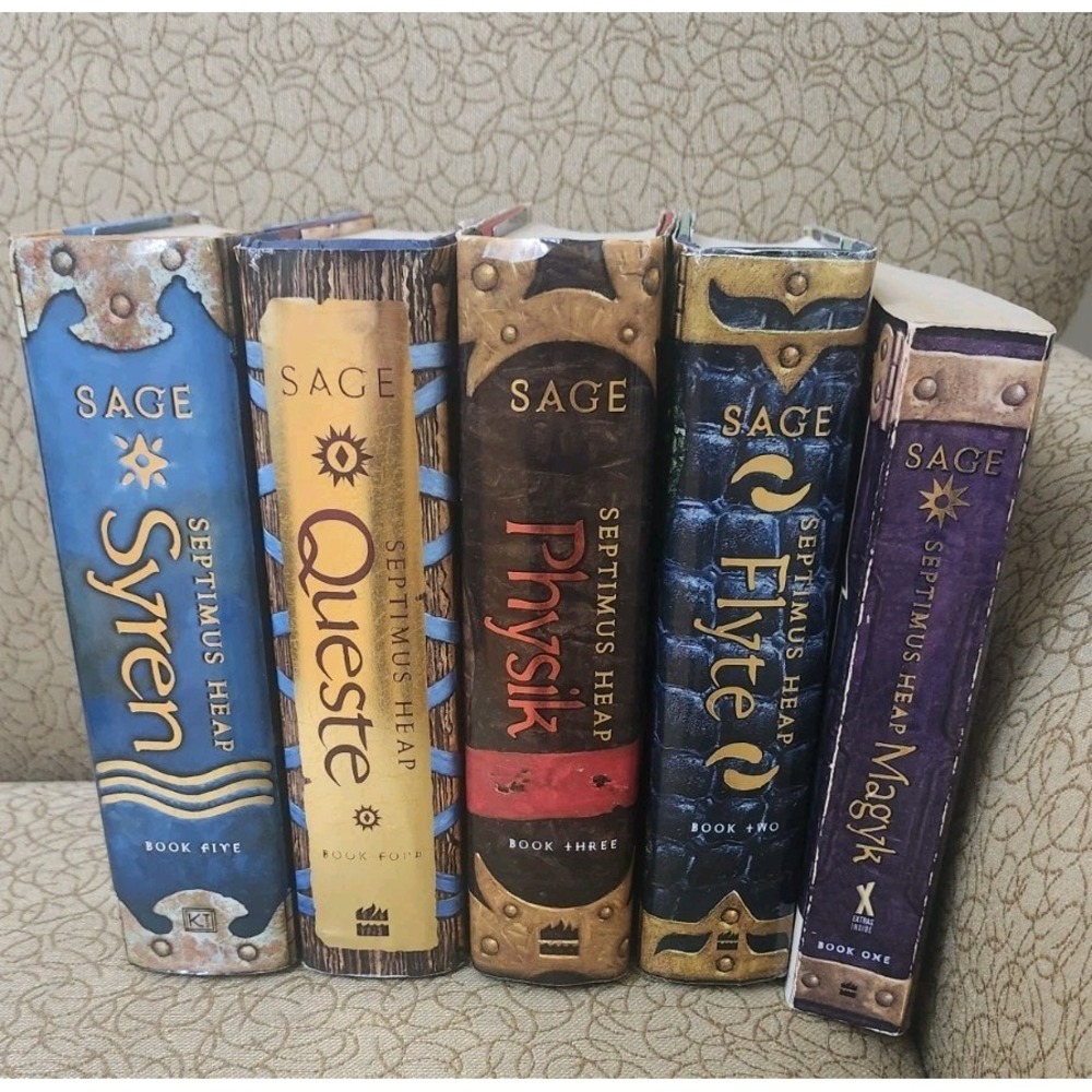 Septimus Heap Series Books 1-5 Angie Sage 4 Hardcover 1 Paperback